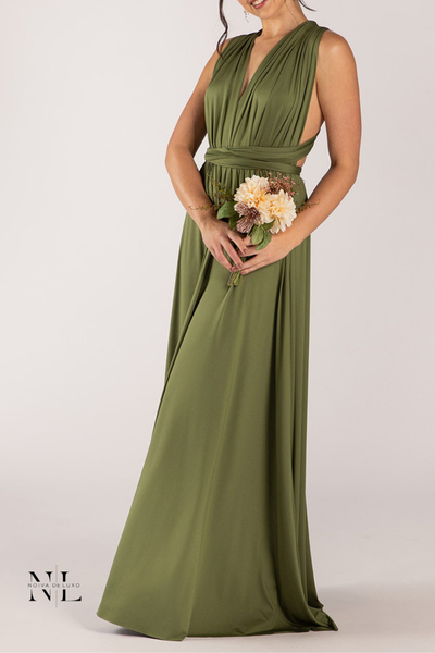 Vestido Multiformas Verde Oliva- Infinity