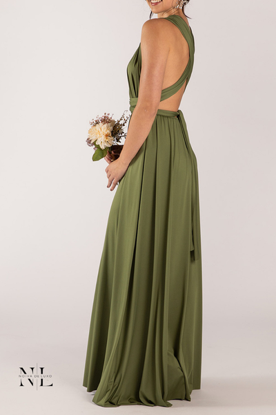 Vestido Multiformas Verde Oliva- Infinity