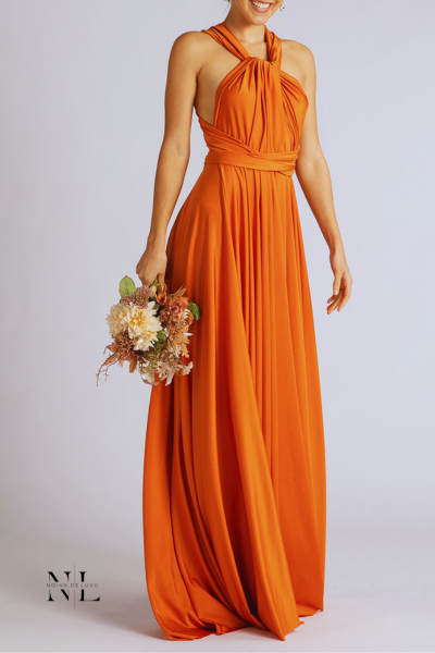 Vestido Multiformas Terra Cota Laranja-Infinity