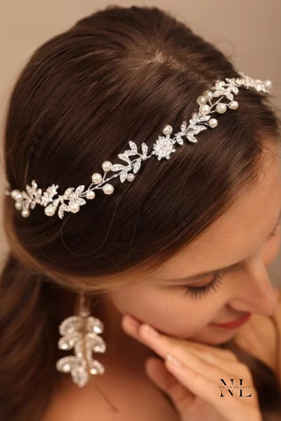 Arranjo para Cabelo de Noiva Tiara- Liza