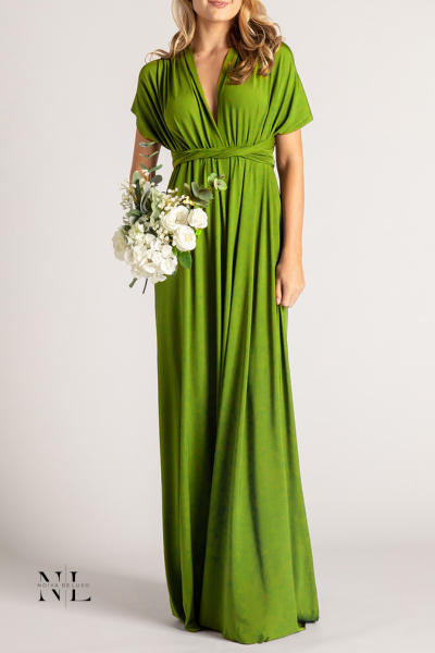 Vestido Multiformas Verde Oliva Claro- Infinity