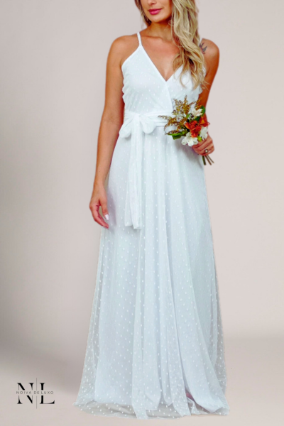Vestido Branco para Casamento Civil- Maríe