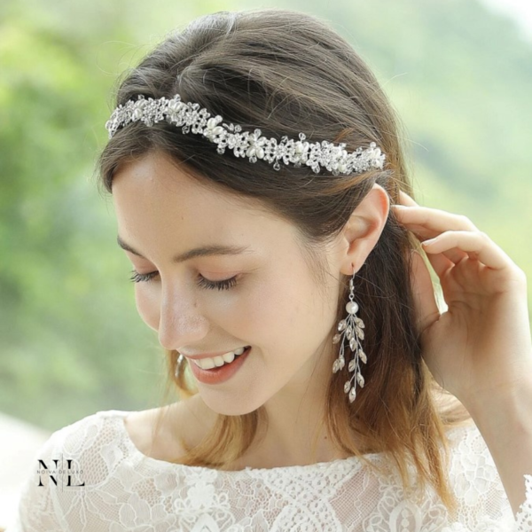 Arranjo para Cabelo de Noiva- Estilo Tiara