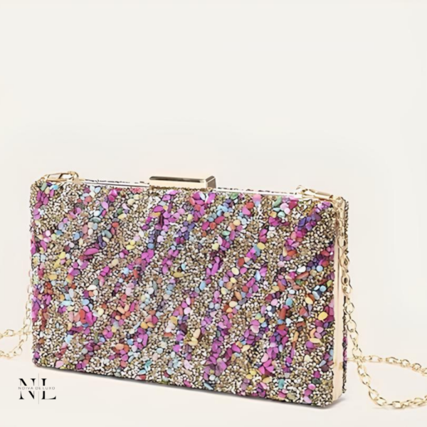 Bolsa Clutch texturizada Pedraria- Sophia