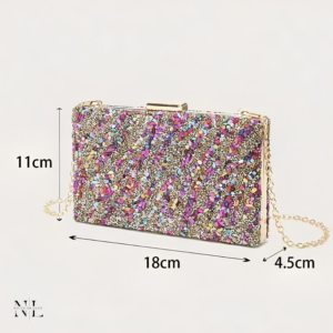 Bolsa Clutch texturizada Pedraria- Sophia