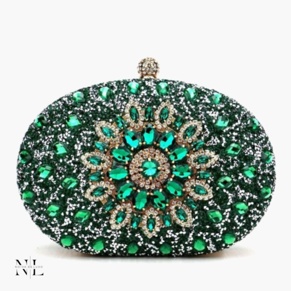 Bolsa Clutch texturizada Lillian- Verde Esmeralda